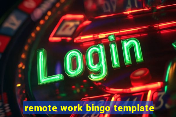 remote work bingo template