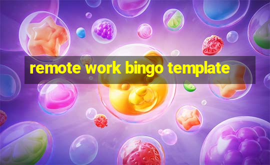 remote work bingo template