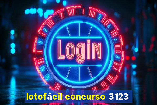 lotofácil concurso 3123