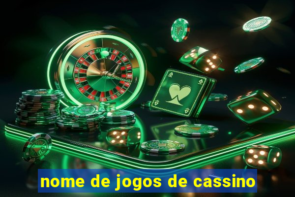 nome de jogos de cassino