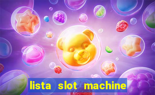 lista slot machine da bar