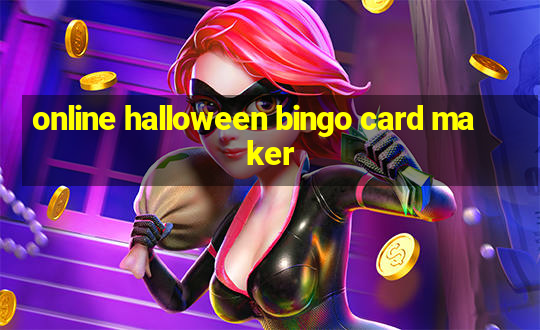 online halloween bingo card maker