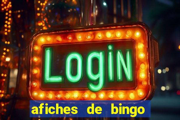 afiches de bingo para editar