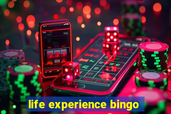 life experience bingo