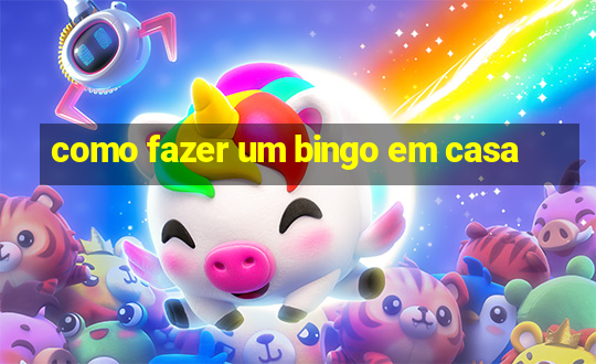 como fazer um bingo em casa