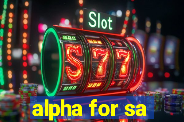 alpha for sa