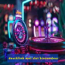 deurklink met slot binnendeur