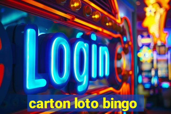 carton loto bingo