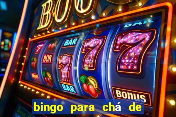 bingo para chá de bebê para imprimir grátis