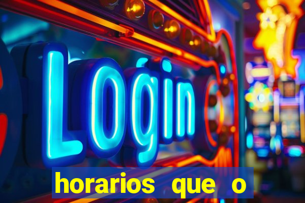 horarios que o fortune tiger paga