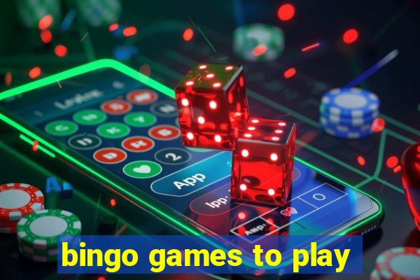 bingo games to play