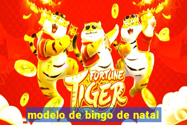 modelo de bingo de natal