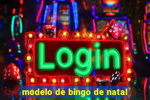 modelo de bingo de natal