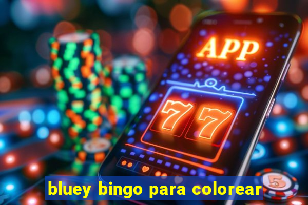 bluey bingo para colorear