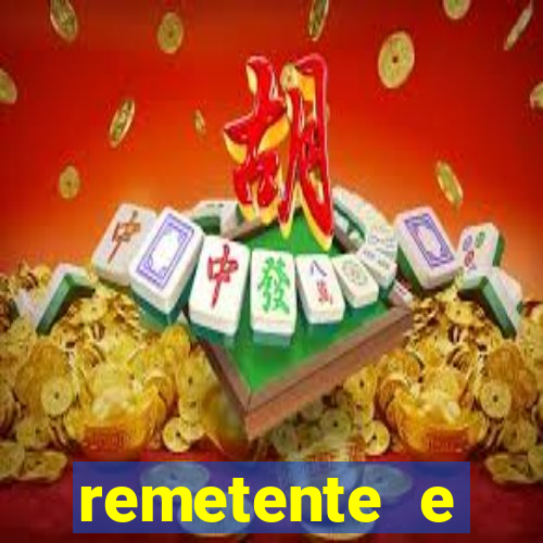 remetente e destinatário modelo