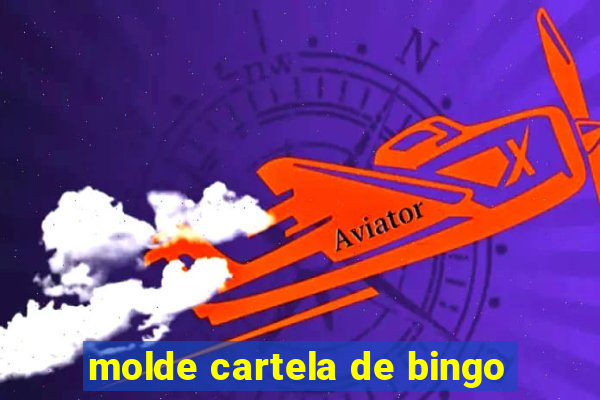 molde cartela de bingo