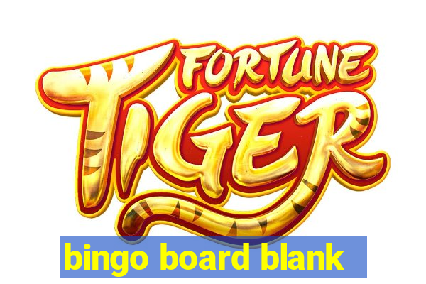 bingo board blank