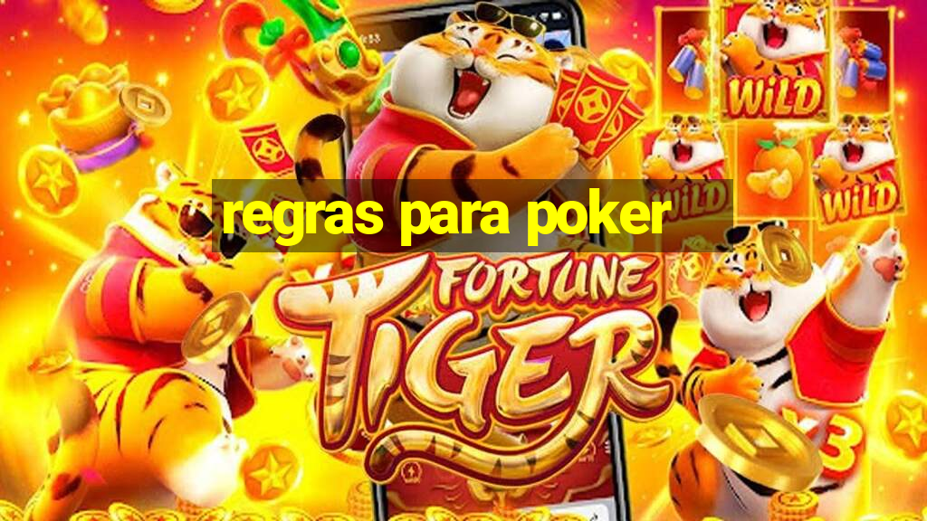 regras para poker