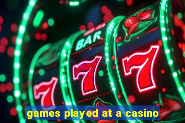 games played at a casino