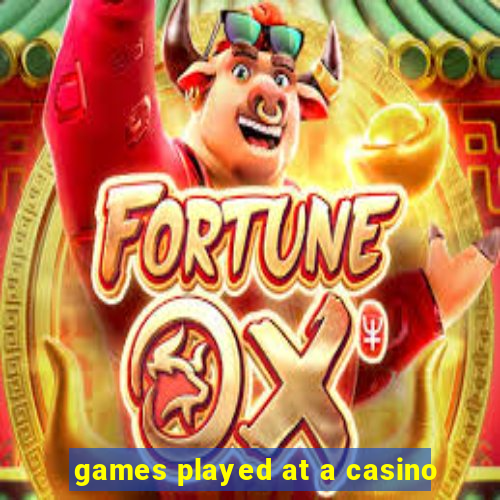 games played at a casino