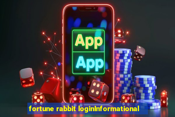 fortune rabbit loginInformational