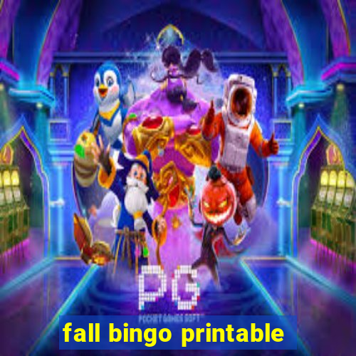 fall bingo printable