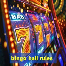 bingo hall rules