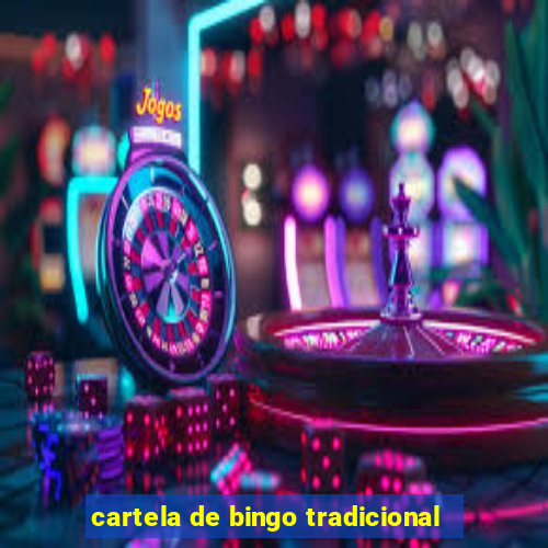 cartela de bingo tradicional