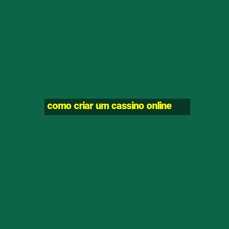 como criar um cassino online