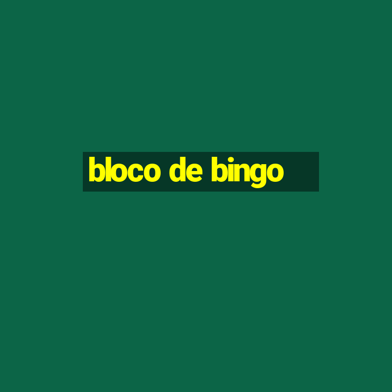 bloco de bingo