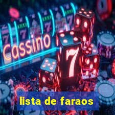 lista de faraos