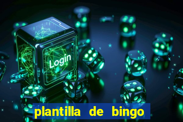 plantilla de bingo para editar