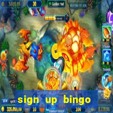 sign up bingo bonus no deposit