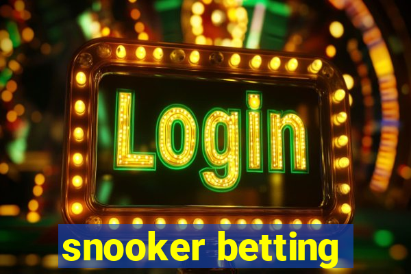 snooker betting