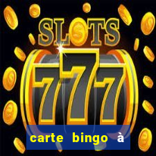 carte bingo à imprimer gratuit