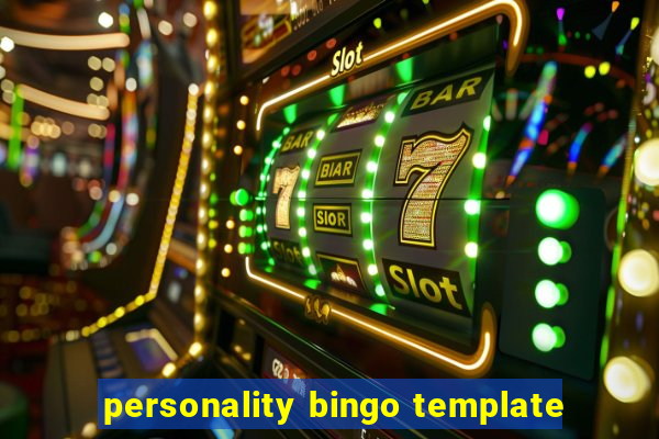 personality bingo template