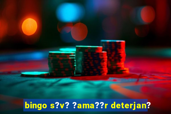 bingo s?v? ?ama??r deterjan?