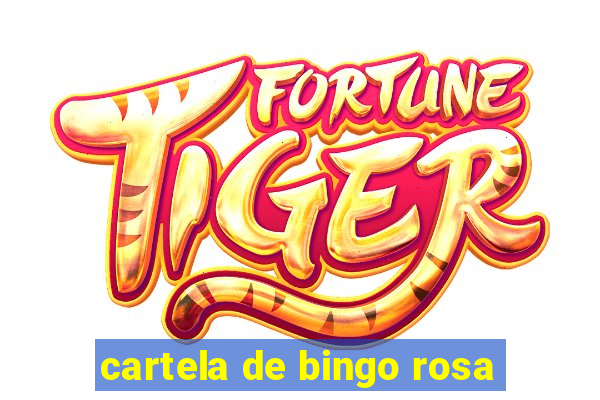 cartela de bingo rosa