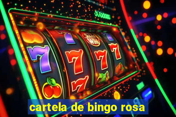 cartela de bingo rosa