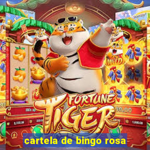 cartela de bingo rosa