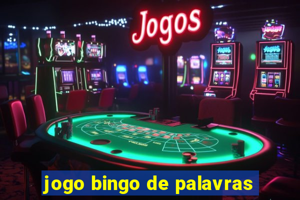 jogo bingo de palavras