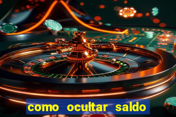 como ocultar saldo na betfair