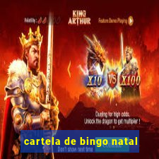 cartela de bingo natal