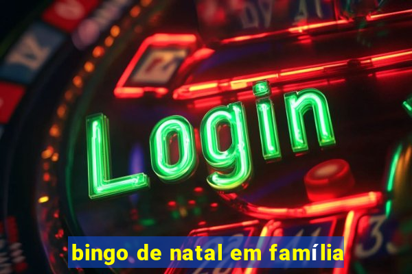 bingo de natal em família