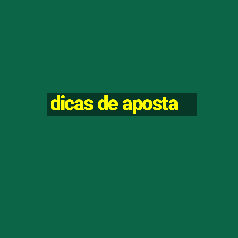 dicas de aposta