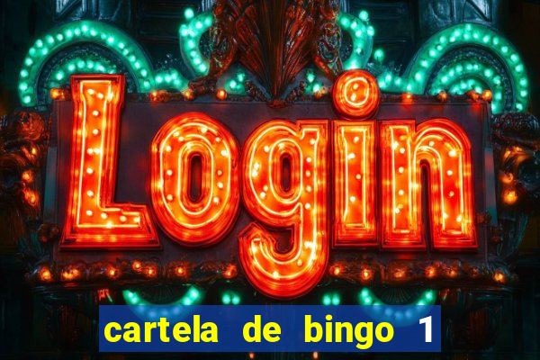 cartela de bingo 1 a 50