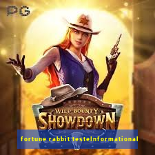 fortune rabbit testeInformational