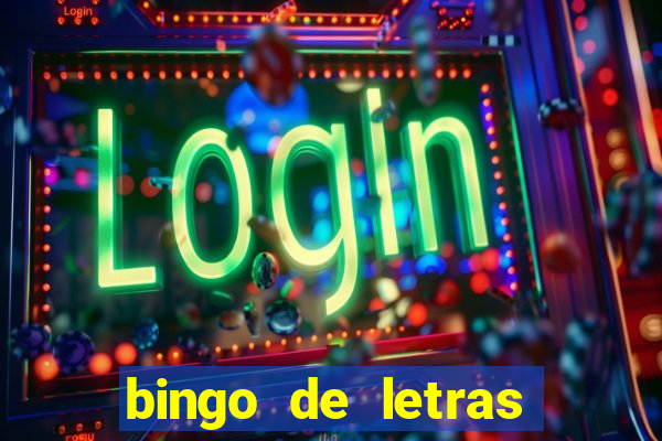 bingo de letras colorido para imprimir