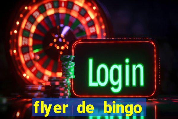 flyer de bingo para editar