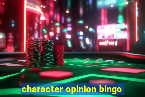 character opinion bingo